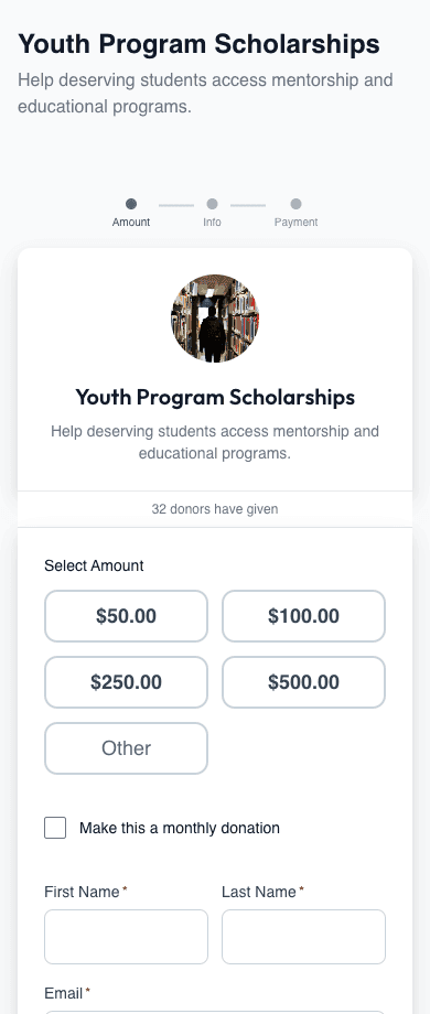 Mobile scholarship giving — program details, eligibility, and giving options